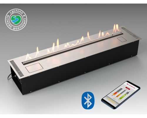 Автоматический биокамин Lux Fire Smart Flame 1200 RC INOX