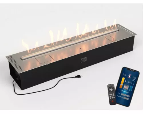 Автоматический биокамин Lux Fire Smart Flame 1200 RC INOX