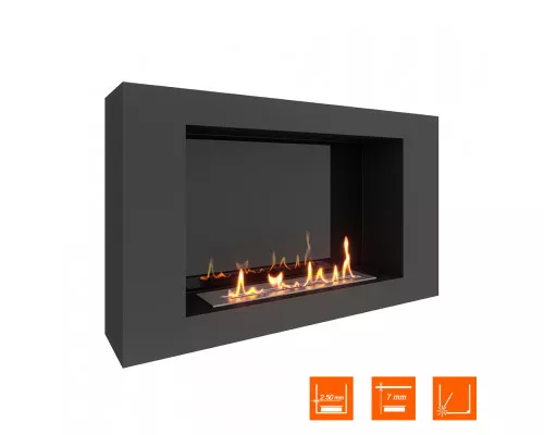Биокамин SteelHeat WALL LONG 900 черный Биокамин SteelHeat WALL LONG 900 черный