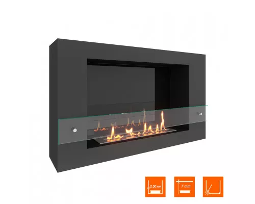 Биокамин SteelHeat WALL LONG 900 черный Биокамин SteelHeat WALL LONG 900 черный