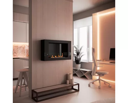 Биокамин SteelHeat WALL LONG 900 черный Биокамин SteelHeat WALL LONG 900 черный
